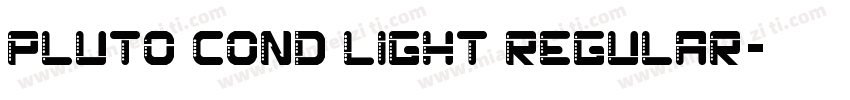 Pluto Cond Light Regular字体转换